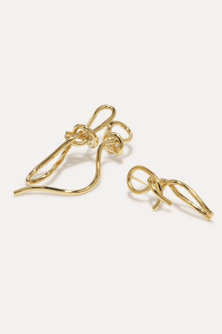 Double Thread - Recycled Gold Vermeil Earrings