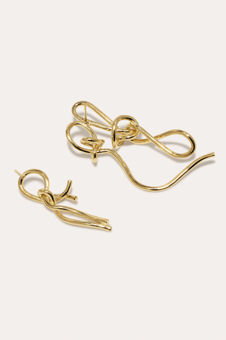 Double Thread - Recycled Gold Vermeil Earrings