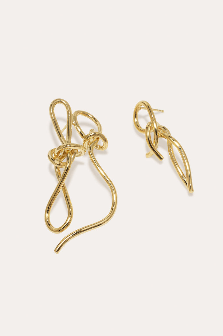 Double Thread - Recycled Gold Vermeil Earrings