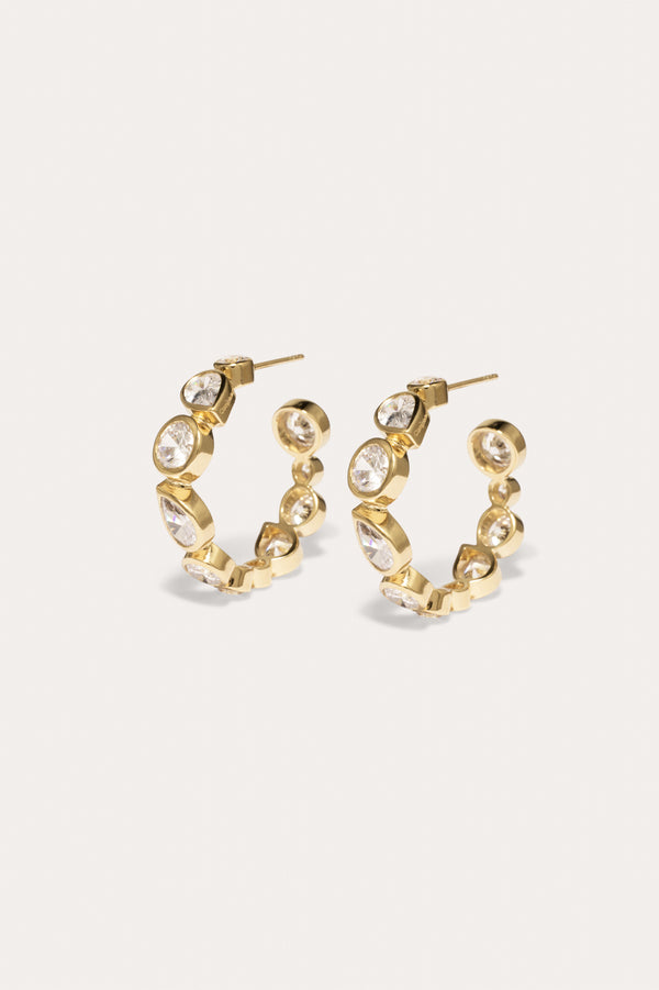 A Few Good Anti‐Heroes - Cubic Zirconia and Gold Vermeil Earrings