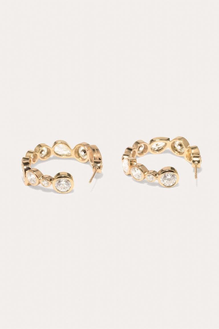 A Few Good Anti‐Heroes - Cubic Zirconia and Gold Vermeil Earrings