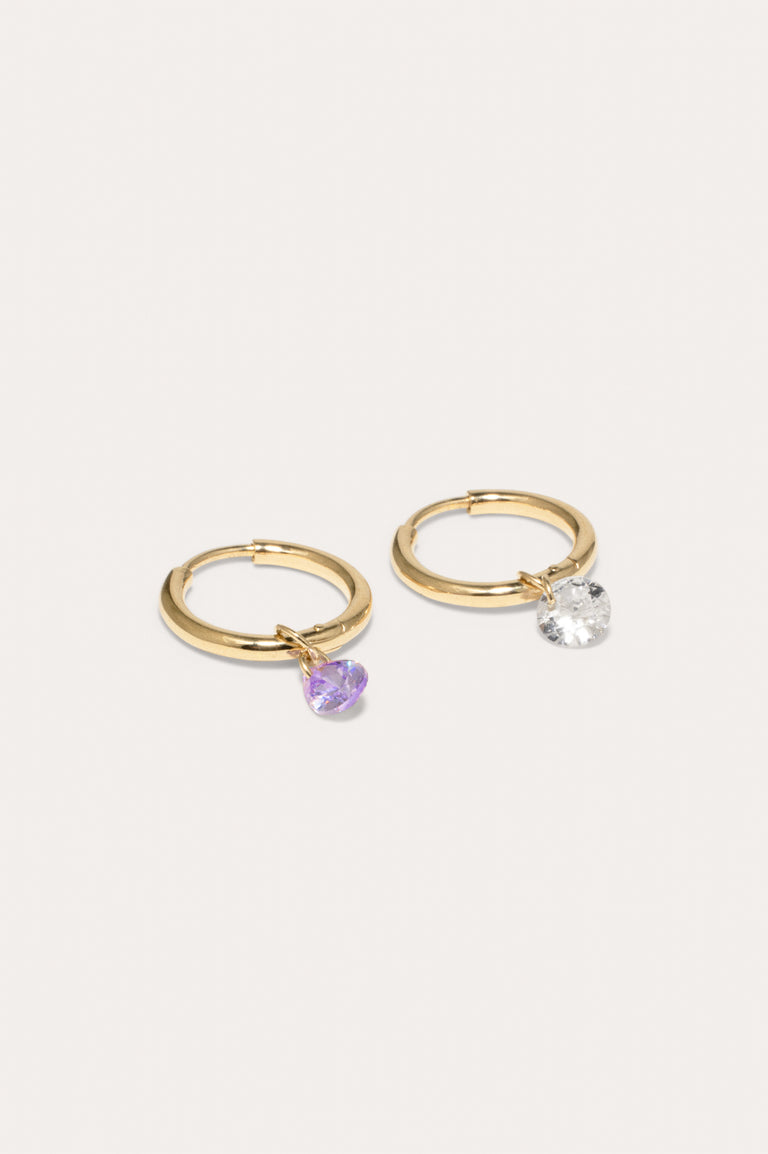 What a Lark! - Cubic Zirconia and Gold Vermeil Earrings