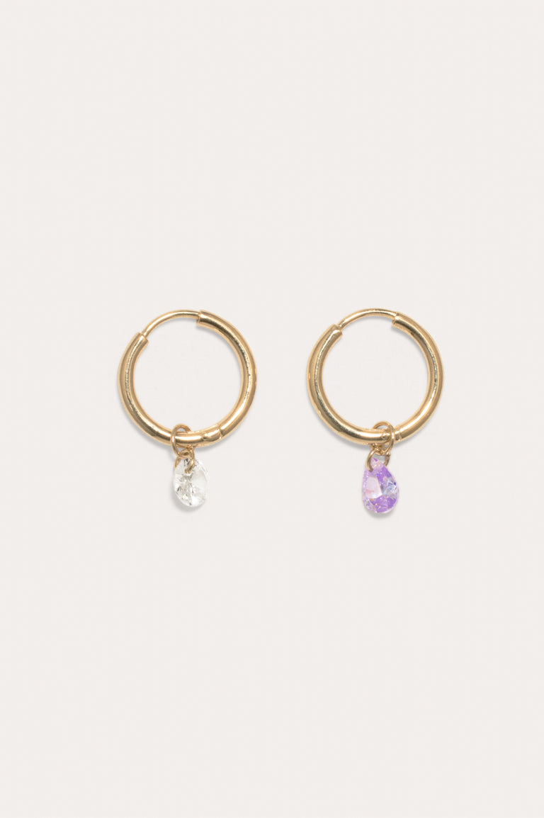 What a Lark! - Cubic Zirconia and Gold Vermeil Earrings