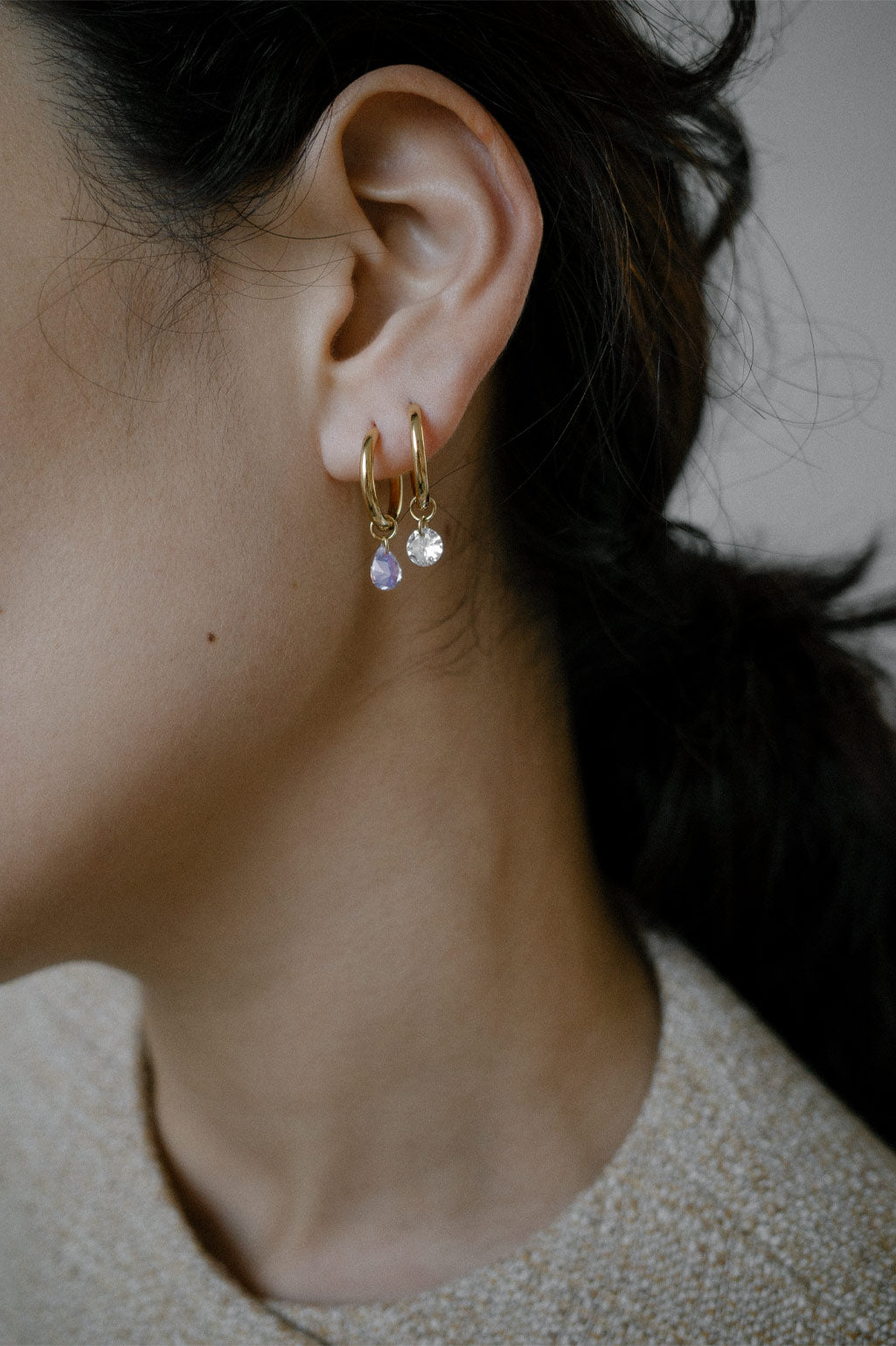 What a Lark! - Cubic Zirconia and Gold Vermeil Earrings | Completedworks