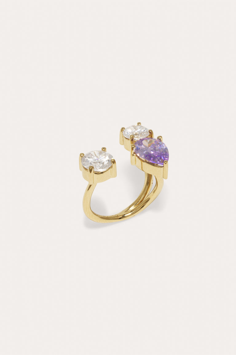 Z19 - Cubic Zirconia and Gold Vermeil Ring