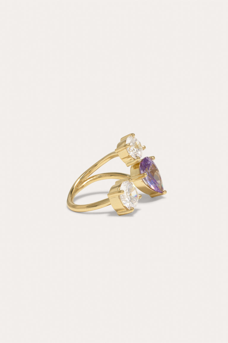 Z19 - Cubic Zirconia and Gold Vermeil Ring